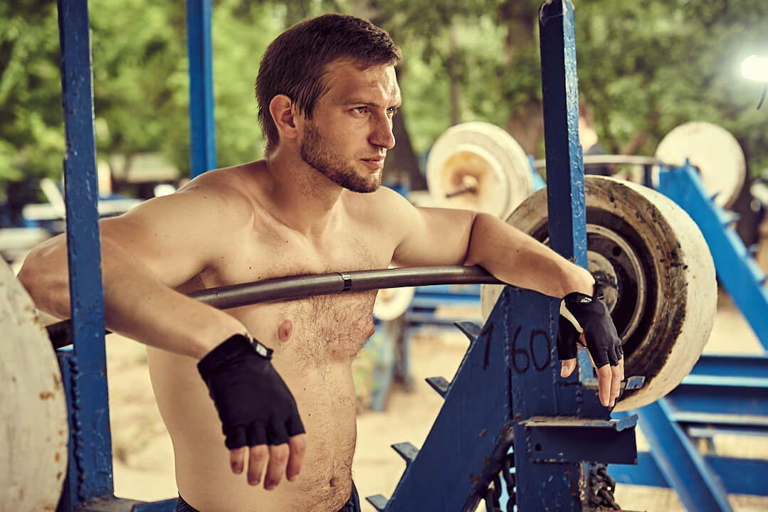 Фотосъемка в спортивной тренировки спортсмена